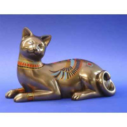 Animaux-Bois-Animaux-Bronzes.com propose Chat Catistic Lying WU68929