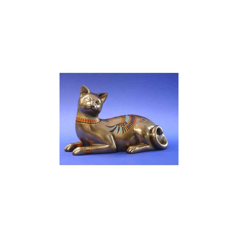 Animaux-Bois-Animaux-Bronzes.com propose Chat Catistic Lying WU68929
