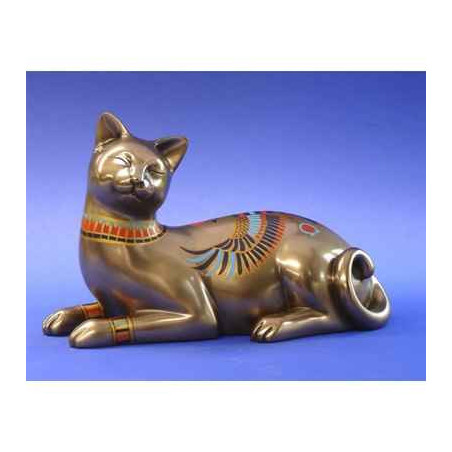 Animaux-Bois-Animaux-Bronzes.com propose Chat Catistic Lying WU68929