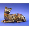 Animaux-Bois-Animaux-Bronzes.com propose Chat Catistic Lying WU68929
