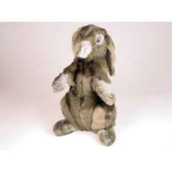  Animaux de la ferme Lapin gris 40 cm assis peluche réaliste Piutre 720