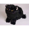 Peluche assise chat persan noir 25 cm Piutre   2399