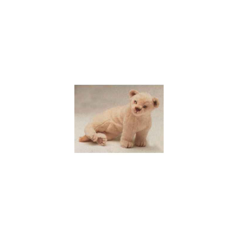Félin Piutre Lion blanc 55 cm assis peluche -2540