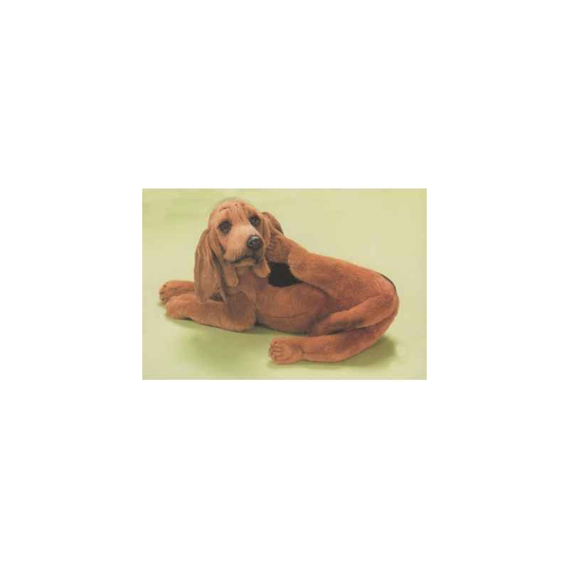 Peluche allongée chien de Saint Hubert 50 cm Piutre   2268