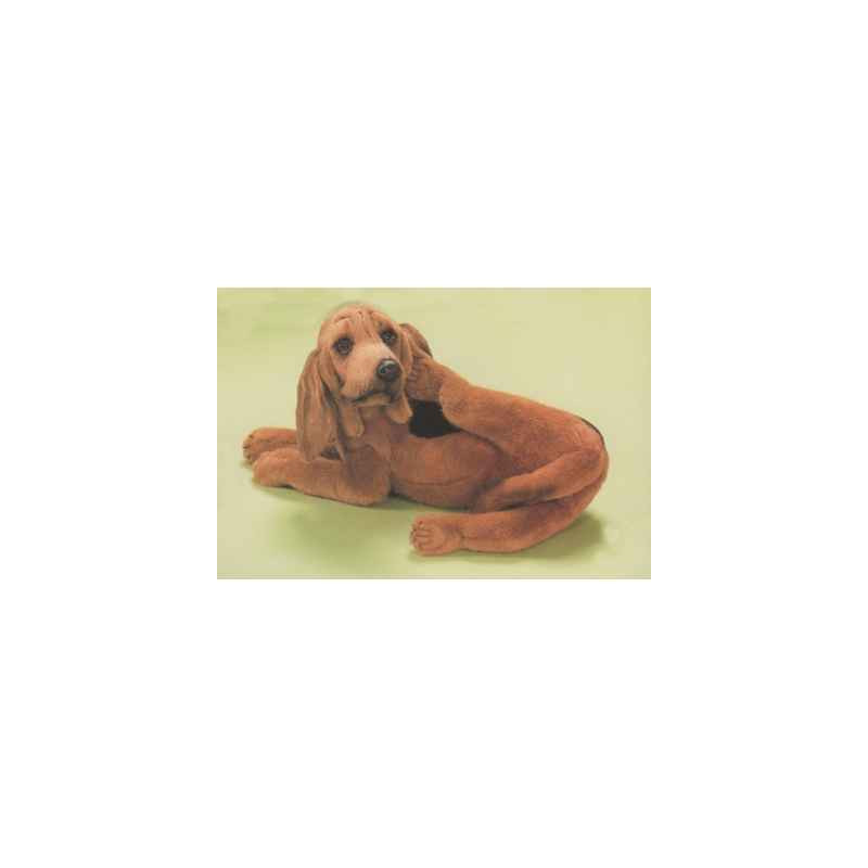 Animaux-Bois-Animaux-Bronzes propose Chien de Saint Hubert 50 cm peluche animaux allongés réaliste Piutre 2268