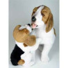 Peluche assise beagle avec chiot 50+30 cm Piutre   2241