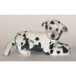 Animaux-Bois-Animaux-Bronzes propose Chien Grand Danois Harlequin 35 cm peluche animaux allongés réaliste Piutre 3312
