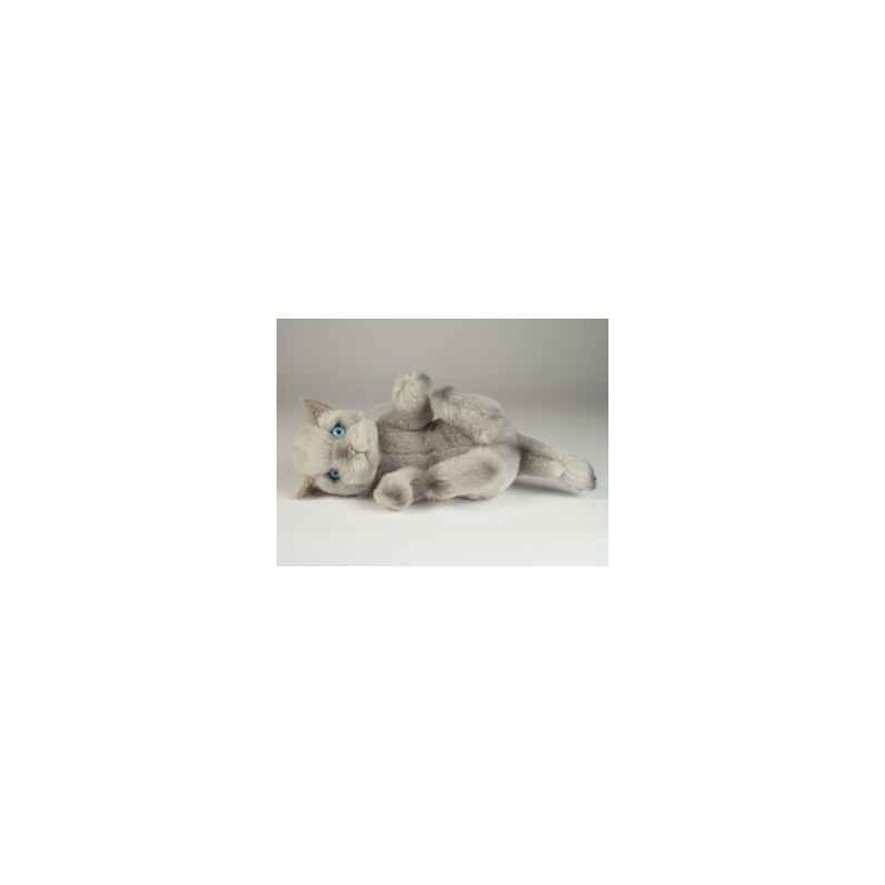 Animaux-Bois-Animaux-Bronzes propose Chat beige qui joue 20 cm peluche réaliste Piutre