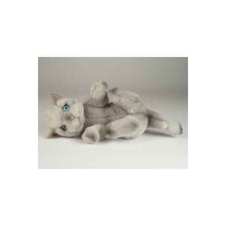 Animaux-Bois-Animaux-Bronzes propose Chat beige qui joue 20 cm peluche réaliste Piutre