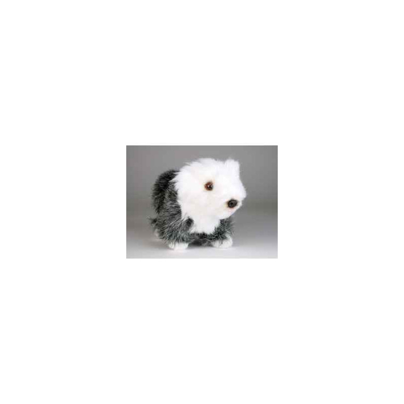 Peluche debout mascotte old english sheepdog 24 cm Piutre   4283