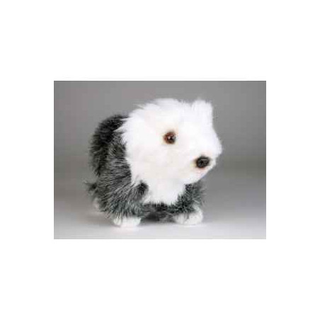 Peluche debout mascotte old english sheepdog 24 cm Piutre   4283