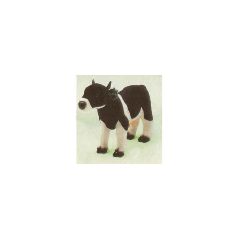  Animaux de la ferme Vache noire et blanche 60 cm peluche animaux debout réaliste Piutre 2688