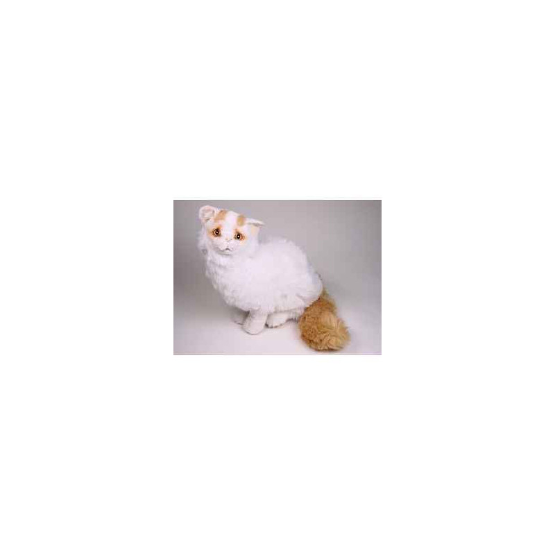 Peluche assise chat Turc de Van 45 cm Piutre   2316