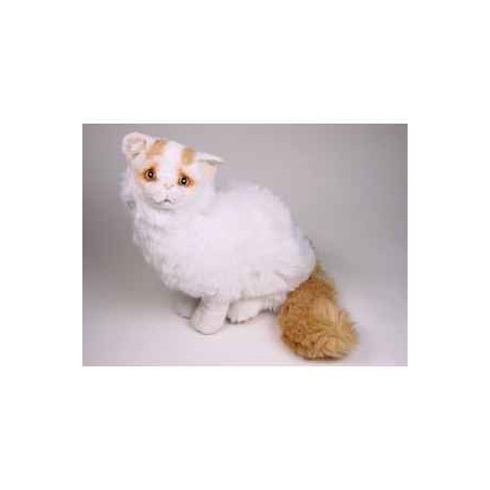 Peluche assise chat Turc de Van 45 cm Piutre   2316