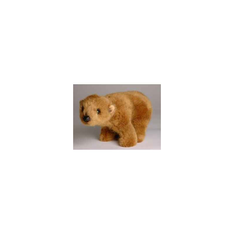 Décoration animaux Miniature ours grizzly 24 cm peluche animaux debout réaliste Piutre 4291