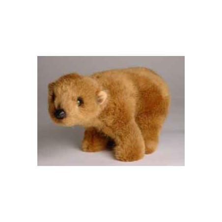 Décoration animaux Miniature ours grizzly 24 cm peluche animaux debout réaliste Piutre 4291