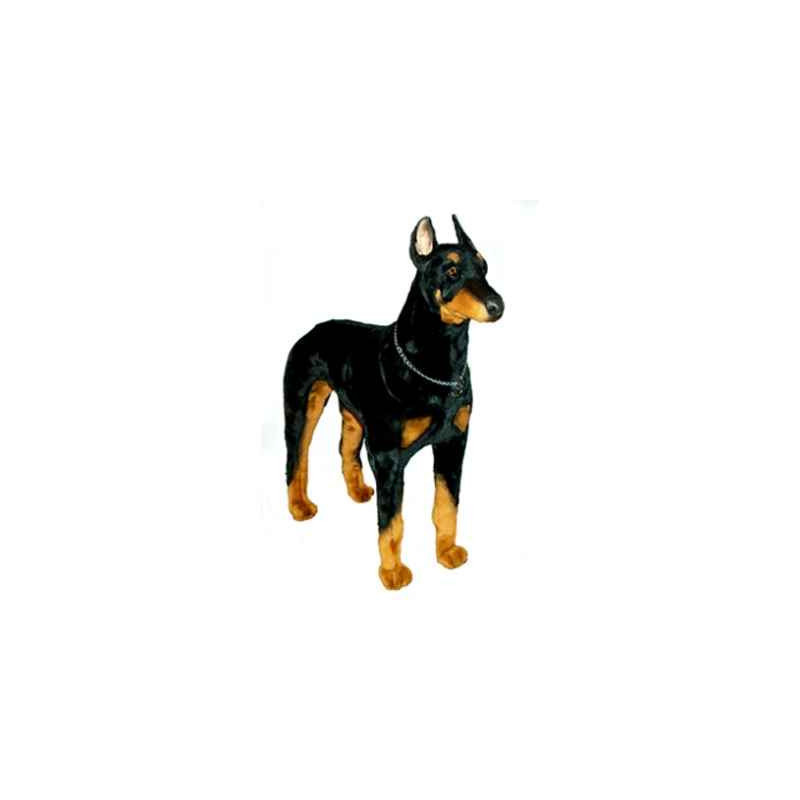 Animaux-Bois-Animaux-Bronzes propose Chien Doberman 70 cm peluche animaux debout réaliste Piutre 272