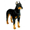 Animaux-Bois-Animaux-Bronzes propose Chien Doberman 70 cm peluche animaux debout réaliste Piutre 272