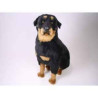 Animaux-Bois-Animaux-Bronzes propose Chien Rottweiller 90 cm assis peluche réaliste Piutre 2257