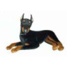 Peluche allongée doberman 90 cm Piutre   264