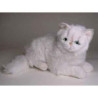 Animaux-Bois-Animaux-Bronzes propose Chat persan chinchilla blanc 50 cm peluche animaux allongés réaliste Piutre