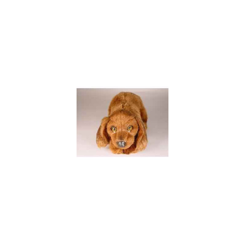 Animaux-Bois-Animaux-Bronzes propose Chien Setter Irlandais 32 cm peluche animaux allongés réaliste Piutre 3226