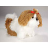 Animaux-Bois-Animaux-Bronzes propose Chien Shy-tzu 40 cm peluche animaux debout réaliste Piutre 2278