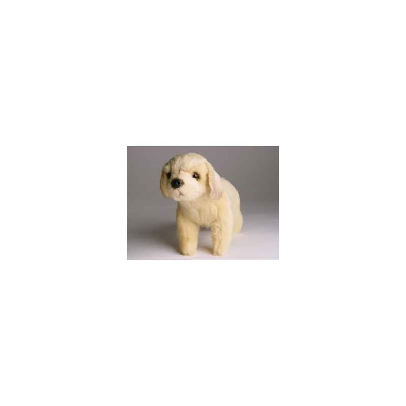 Animaux-Bois-Animaux-Bronzes propose Chien Mascotte golden retriever 20 cm peluche animaux debout réaliste Piutre 4249