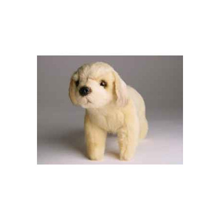 Animaux-Bois-Animaux-Bronzes propose Chien Mascotte golden retriever 20 cm peluche animaux debout réaliste Piutre 4249