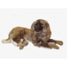 Animaux-Bois-Animaux-Bronzes propose Chien leonberg 100 cm peluche animaux allongés réaliste Piutre 3362