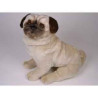 Peluche assise carlin 50 cm Piutre   2247