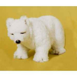 Décoration animaux Ours polaire 45 cm peluche animaux debout réaliste Piutre 2114