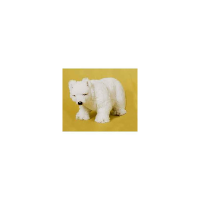 Décoration animaux Ours polaire 45 cm peluche animaux debout réaliste Piutre 2114
