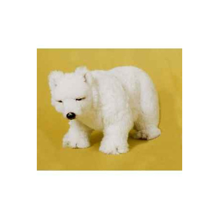 Décoration animaux Ours polaire 45 cm peluche animaux debout réaliste Piutre 2114