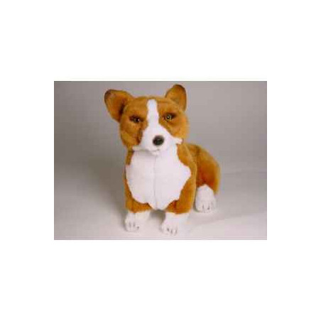 Animaux-Bois-Animaux-Bronzes propose Chien Welsh corgi pembroke 40 cm assis peluche réaliste Piutre 1222