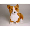 Animaux-Bois-Animaux-Bronzes propose Chien Welsh corgi pembroke 40 cm assis peluche réaliste Piutre 1222