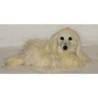Animaux-Bois-Animaux-Bronzes propose Chien Lévrier afghan 38 cm peluche animaux allongés réaliste Piutre 293