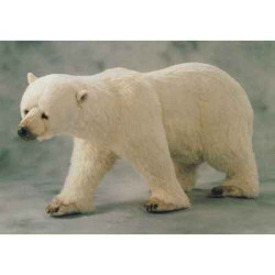 Décoration animaux Ours polaire sur ses pattes arrières 200 cm peluche réaliste Piutre 2185