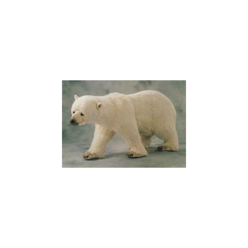 Décoration animaux Ours polaire sur ses pattes arrières 200 cm peluche réaliste Piutre 2185