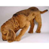 Animaux-Bois-Animaux-Bronzes propose Chien de Saint Hubert en poursuite 90 cm peluche réaliste Piutre 2269