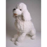Peluche assise poodle blanc 60 cm Piutre   258