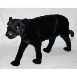 Félin Piutre Panthère noire 120 cm peluche animaux debout -510