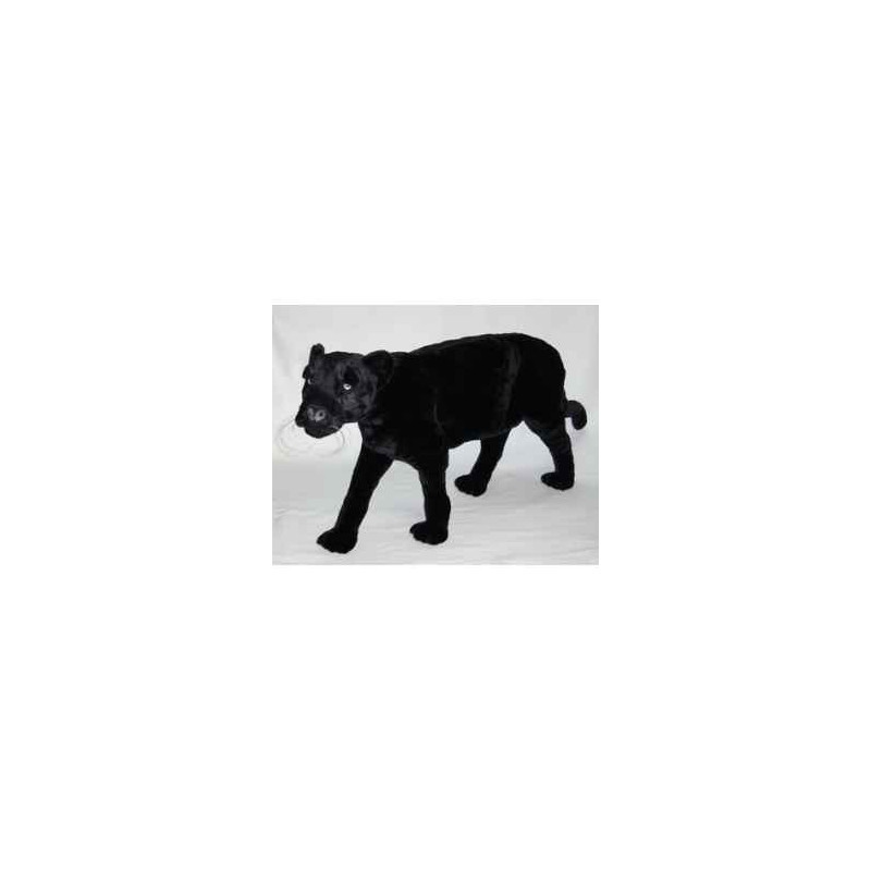 Félin Piutre Panthère noire 120 cm peluche animaux debout -510