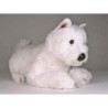 Animaux-Bois-Animaux-Bronzes propose Chien West higland scottish terrier 45 cm peluche animaux allongés réaliste Piutre 2276