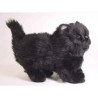 Peluche debout chat persan noir 30 cm Piutre   2398