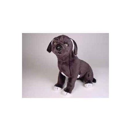 Animaux-Bois-Animaux-Bronzes propose Chien Mâtin Napolitain 45 cm assis peluche réaliste Piutre 1297