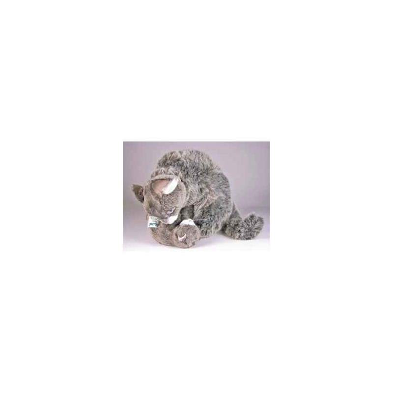 Animaux-Bois-Animaux-Bronzes propose Chat soriano avec Chaton 38 cm assis réaliste Piutre