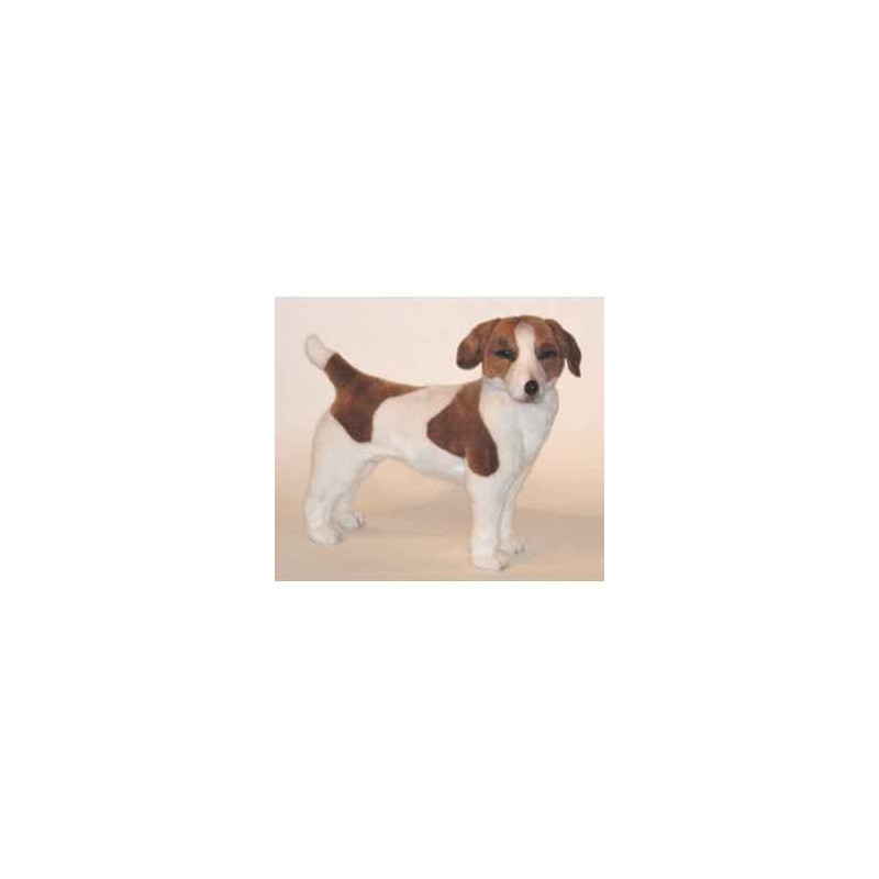 Animaux-Bois-Animaux-Bronzes propose Chien Jack-russel 50 cm peluche animaux debout réaliste Piutre 1230