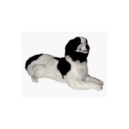 Animaux-Bois-Animaux-Bronzes propose Chien Epagneul breton 75 cm peluche animaux allongés réaliste Piutre 296