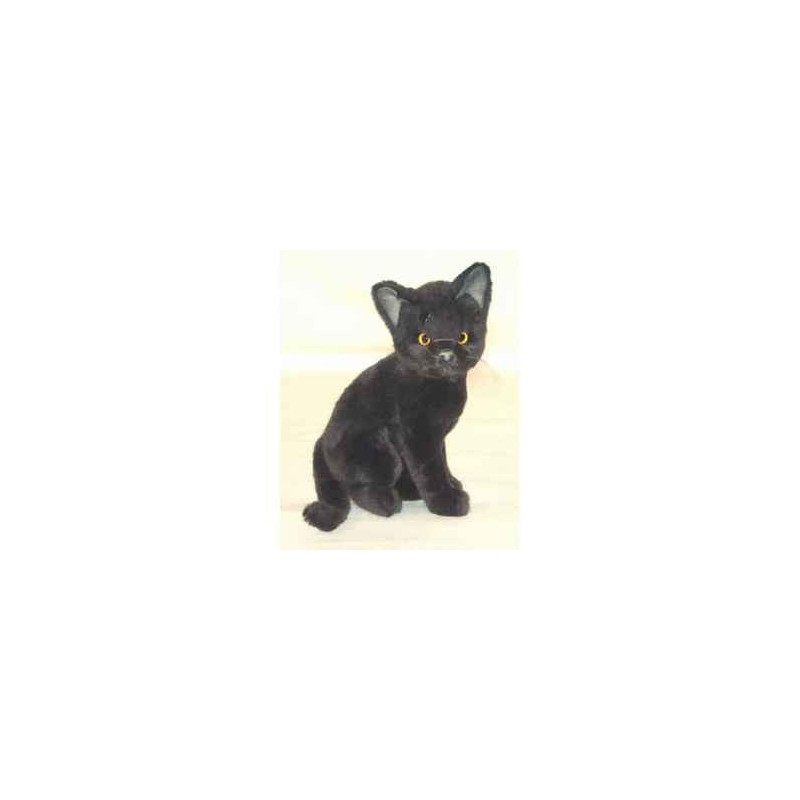 Peluche assise chat Chartreux 30 cm Piutre   2324